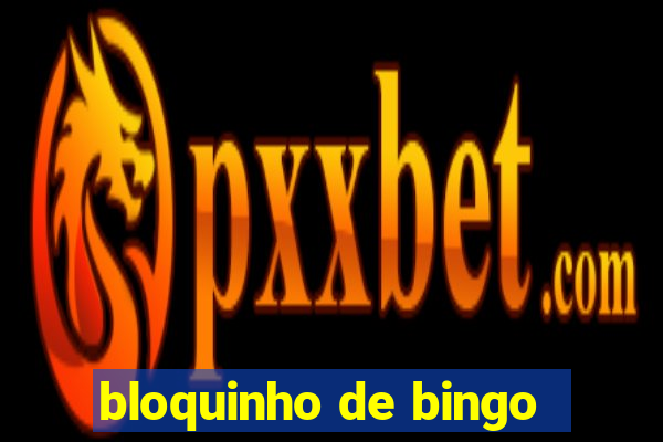 bloquinho de bingo