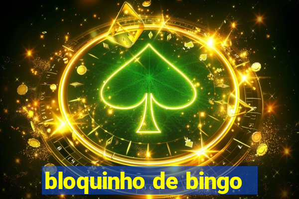 bloquinho de bingo