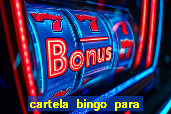 cartela bingo para cha de cozinha imprimir gratis