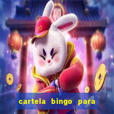 cartela bingo para cha de cozinha imprimir gratis