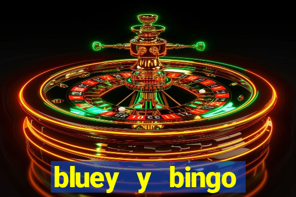 bluey y bingo bailando png