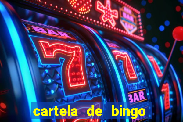 cartela de bingo pra imprimir