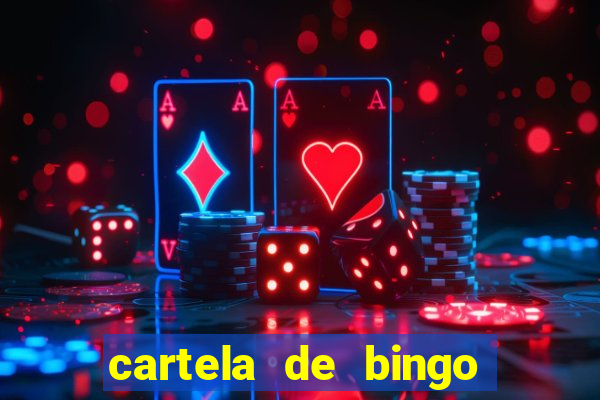 cartela de bingo pra imprimir