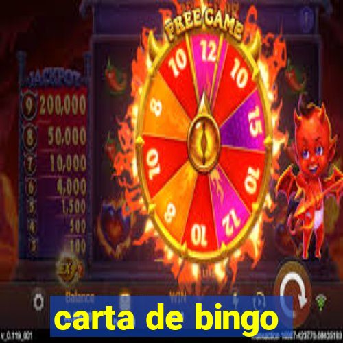 carta de bingo