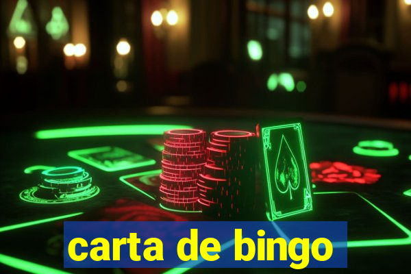 carta de bingo