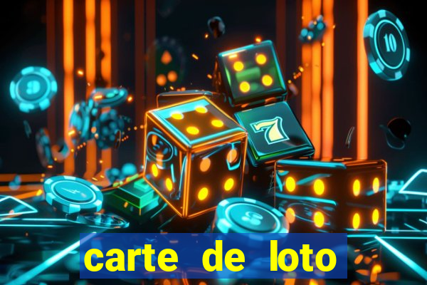 carte de loto bingo a imprimer gratuit