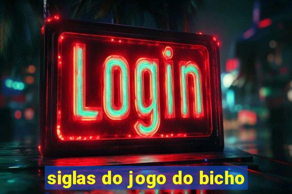 siglas do jogo do bicho