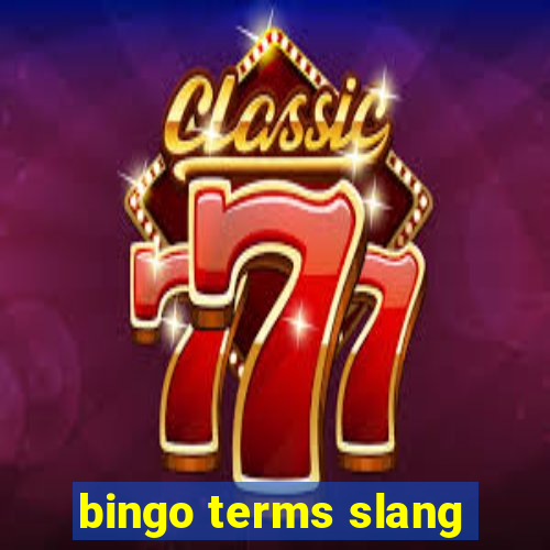 bingo terms slang