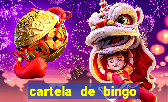 cartela de bingo para preencher