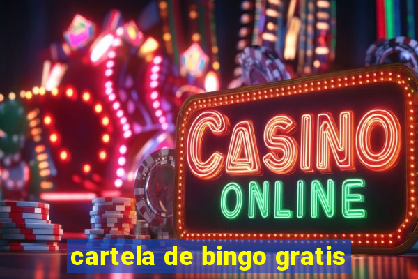 cartela de bingo gratis