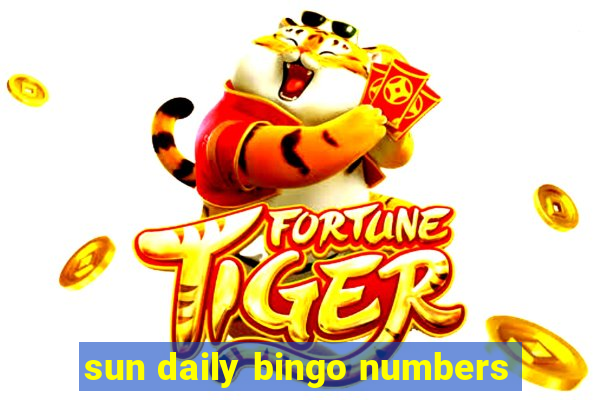 sun daily bingo numbers