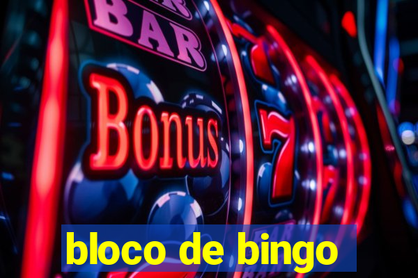 bloco de bingo