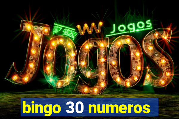 bingo 30 numeros