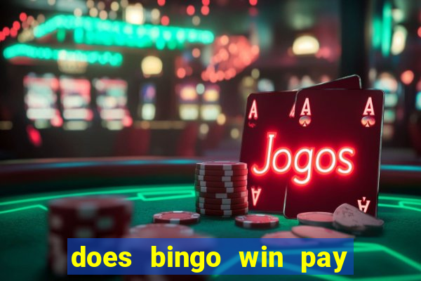 does bingo win pay real money