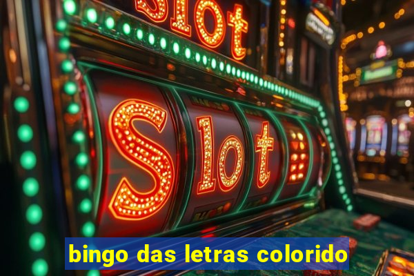 bingo das letras colorido