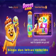 bingo das letras colorido