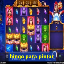 bingo para pintar