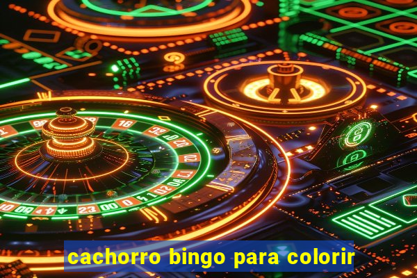 cachorro bingo para colorir