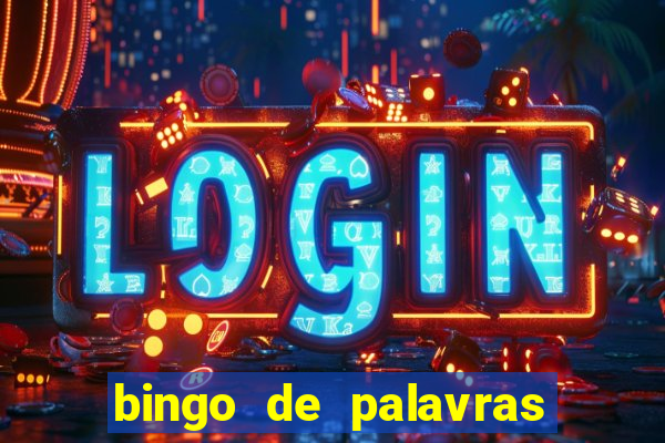 bingo de palavras para imprimir