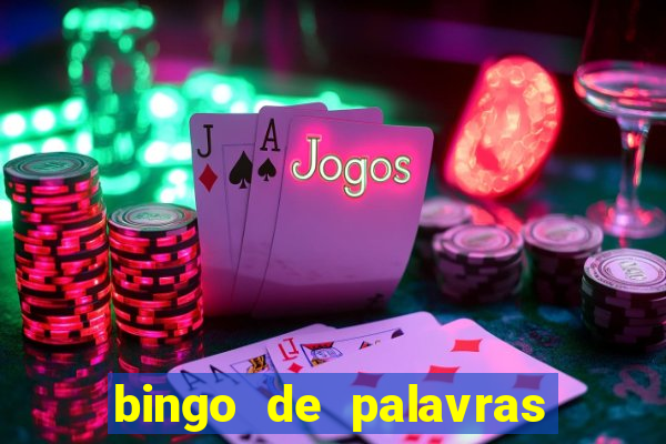 bingo de palavras para imprimir