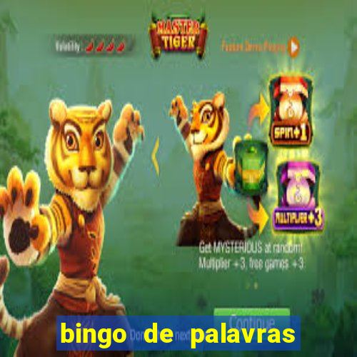 bingo de palavras 3 ano