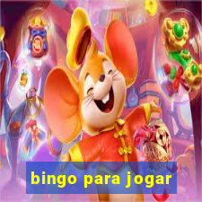 bingo para jogar