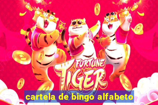 cartela de bingo alfabeto