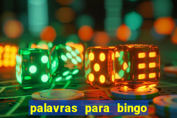 palavras para bingo de cha de lingerie