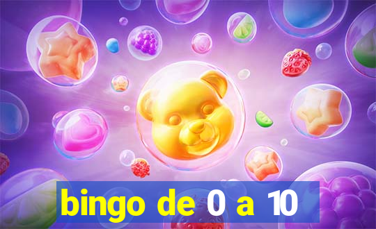 bingo de 0 a 10