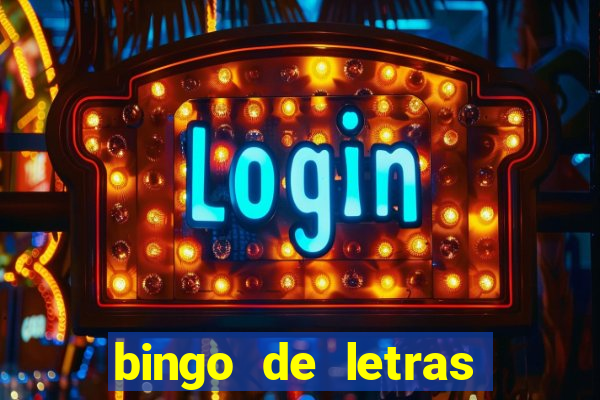 bingo de letras colorido para imprimir