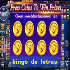 bingo de letras para imprimir gratis