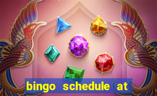 bingo schedule at mohegan sun