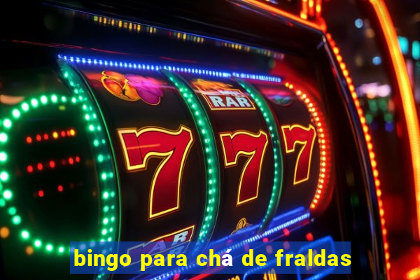 bingo para chá de fraldas