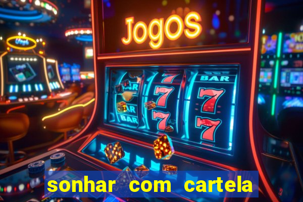 sonhar com cartela de bingo