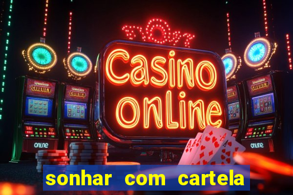 sonhar com cartela de bingo