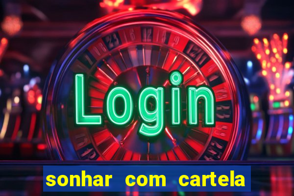 sonhar com cartela de bingo