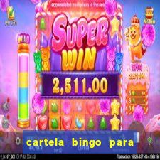 cartela bingo para cha de cozinha imprimir gratis