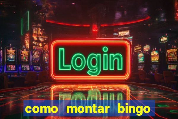 como montar bingo brinquedos toia