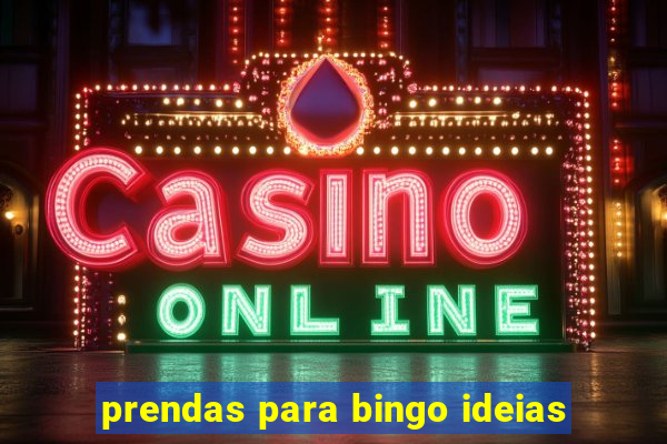 prendas para bingo ideias