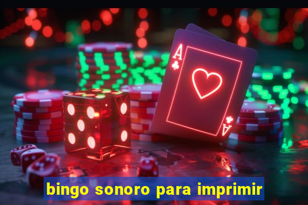 bingo sonoro para imprimir