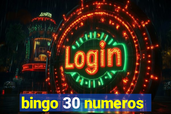 bingo 30 numeros