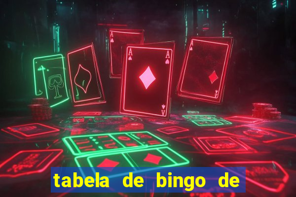 tabela de bingo de 1 a 100