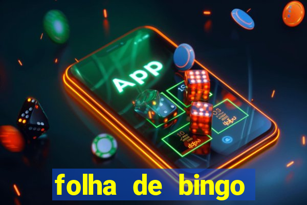 folha de bingo para imprimir